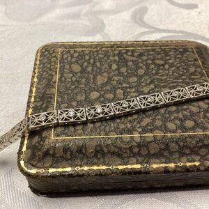 Sterling n rhinestone filigree bracelet. STUNNING